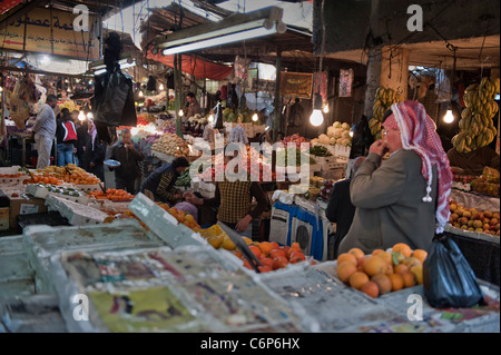 Bancarelle del mercato pubblico. Centro di Amman. Giordania Foto Stock