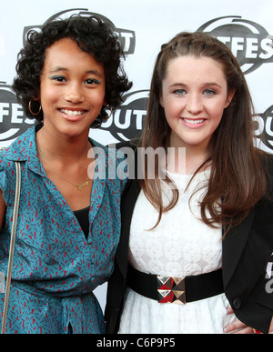 Sydney Park e il Savannah Stehlin 28 Outfest annuale Film Festival la chiusura notturna di screening di Gala di "maiale" tenutasi presso la Ford Foto Stock