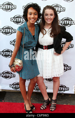 Sydney Park e il Savannah Stehlin 28 Outfest annuale Film Festival la chiusura notturna di screening di Gala di "maiale" tenutasi presso la Ford Foto Stock