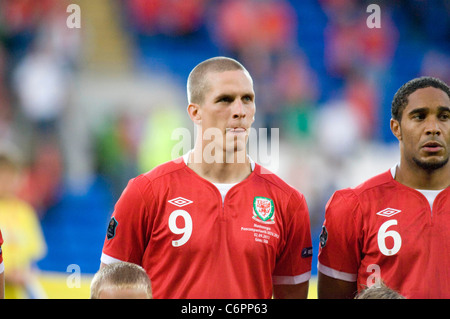 Euro 2012 partita di qualificazione - Galles v Montenegro presso la Cardiff City Stadium. ...:::Solo uso editoriale :::... Foto Stock