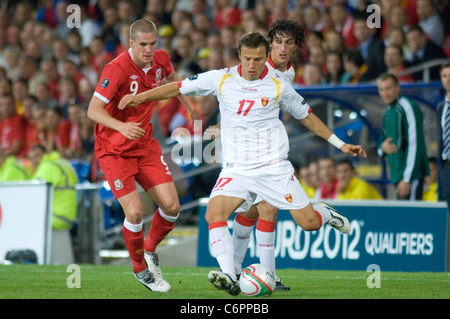 Euro 2012 partita di qualificazione - Galles v Montenegro presso la Cardiff City Stadium. ...:::Solo uso editoriale :::... Foto Stock