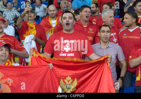 Euro 2012 partita di qualificazione - Galles v Montenegro presso la Cardiff City Stadium. ...:::Solo uso editoriale :::... Foto Stock