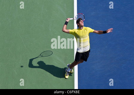 Juan Martin Del Potro (ARG) competono al 2011 US Open di Tennis. Foto Stock