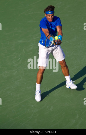 Rafael Nadal (ESP) competono al 2011 US Open di Tennis. Foto Stock