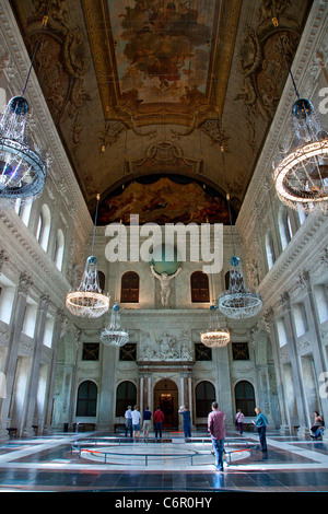 I cittadini' hall nel Palazzo Reale e su Piazza Dam in Amsterdam Foto Stock