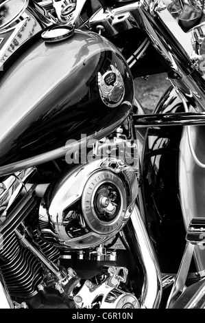 Harley Davidson Road King' motociclo. Monocromatico Foto Stock