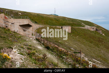 Il razzo abbandonati i test sul sito alta verso il basso nell'Isola di Wight in Inghilterra Foto Stock