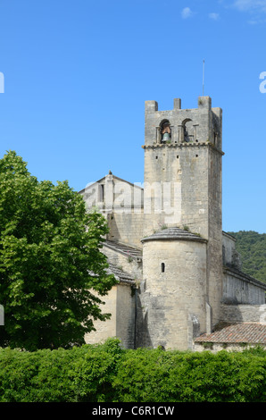 Belfry o Torre Campanaria di Notre-Dame-de-cattedrale di Nazareth a Vaison-la-Romaine o Vaison, Vaucluse Provence, Francia Foto Stock