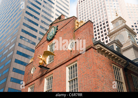 The Old state House (la sede del Massachusetts General Court fino al 1798), Boston, Massachusetts, Stati Uniti Foto Stock