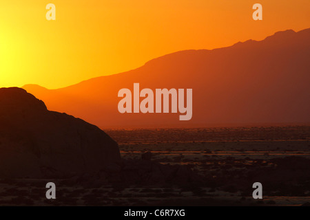 Sunset over Spitzkoppe Foto Stock