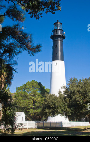 La caccia Island Lighthouse è il solo faro storico in Carolina del Sud che è ufficialmente aperto per arrampicata. Foto Stock