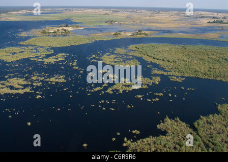 Veduta aerea Okavango Delta Foto Stock