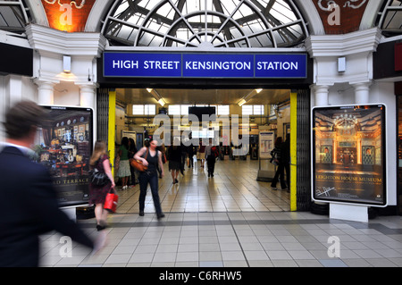 High Street Kensington Stazione, Londra, Gran Bretagna, Regno Unito Foto Stock