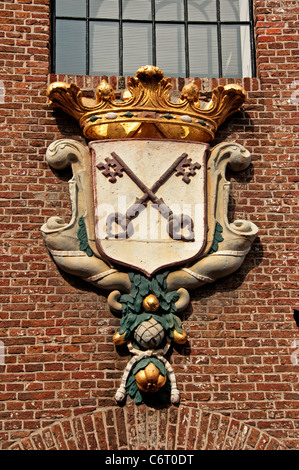 British Medical historian Andrew Cunningham rilancia 17thcent anatomia Theatre Museum Boerhaave Leiden Paesi Bassi Foto Stock