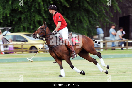 Il principe William gioca polo al Parco a Cirencester Gloucestershire, Inghilterra - 06.06.10 Foto Stock