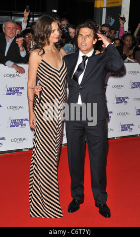 Katie Holmes e Tom Cruise National Movie Awards tenutosi presso la Royal Festival Hall - arrivi. Londra, Inghilterra - 26.05.10 Foto Stock