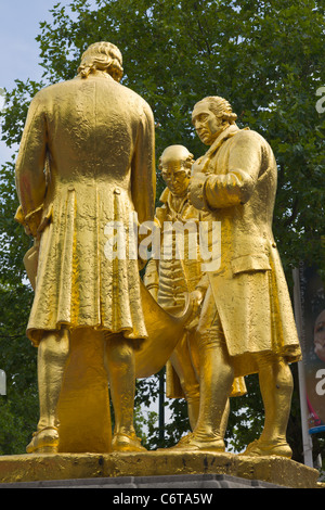 Statue di Matthew Boulton, James Watt e William Murdoch Foto Stock