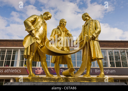 Statue di Matthew Boulton, James Watt e William Murdoch Foto Stock