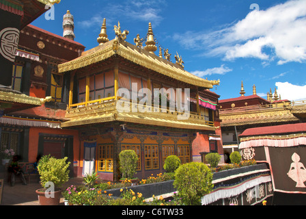 Quarti privato del Dalai Lama di Jokhang Tempio Foto Stock