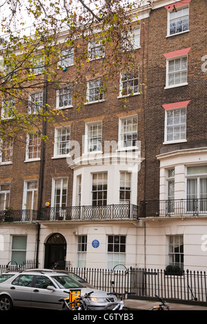 Ex casa di John Lennon a 34 Montagu Square, London, Regno Unito Foto Stock