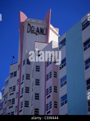 Edifici in stile Liberty, Collins Avenue, South Beach, Miami Beach, Florida, Stati Uniti d'America Foto Stock