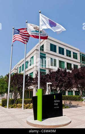 Apple incorporato è la sede aziendale a 1-6 Infinite Loop, Cupertino, California, Stati Uniti d'America. JMH5190 Foto Stock