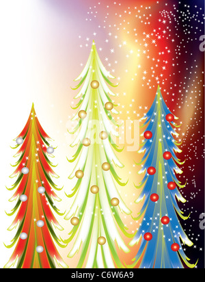 Abstract colorati di alberi di Natale Foto Stock