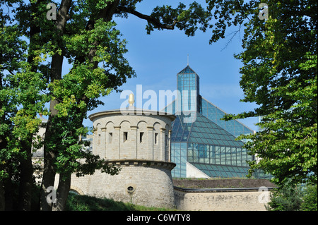 Fort Thüngen e il Granduca Jean Museo di Arte Moderna / Musée d'Art moderne Grand-Duc Jean / Mudam a Kirchberg, Lussemburgo Foto Stock