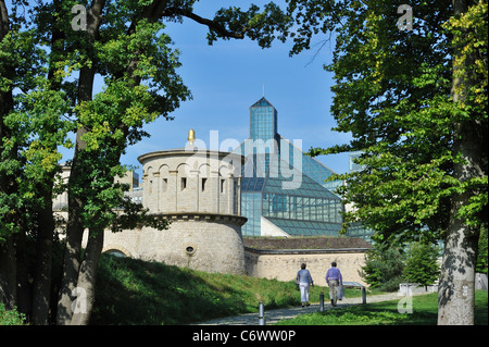 Fort Thüngen e il Granduca Jean Museo di Arte Moderna / Musée d'Art moderne Grand-Duc Jean / Mudam a Kirchberg, Lussemburgo Foto Stock
