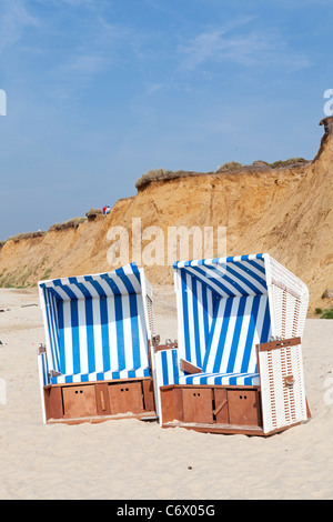 Rotes Kliff (red cliff), Kampen, isola di Sylt, Schleswig-Holstein, Germania Foto Stock