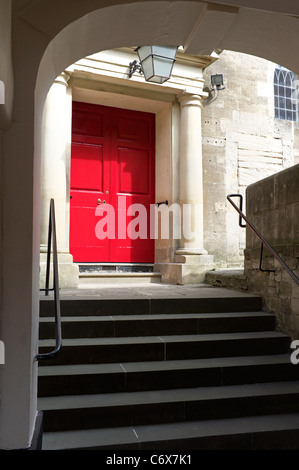 Entrata al vecchio Battista Cappella in Bradford on Avon Wiltshire Foto Stock