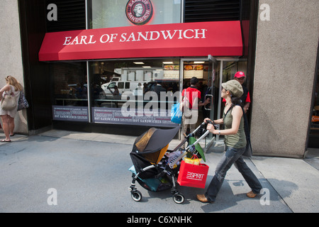 Il conte di Sandwich apre il loro primo negozio a New York Foto Stock