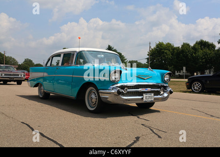 1957 Chevy Bel Air automobile. Foto Stock