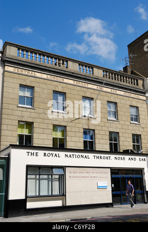 Il Royal National gola, naso e orecchie RNTNEH ospedale in Gray's Inn Road, Londra, Inghilterra Foto Stock