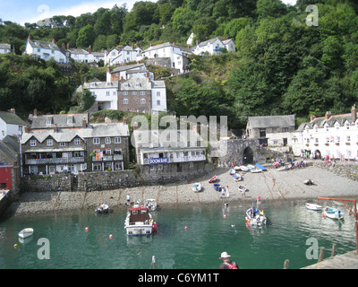 CLOVELLY villaggio ed un porto in North Devon, Inghilterra Foto Stock