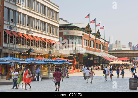 South Street Seaport Historic District di New York City Foto Stock