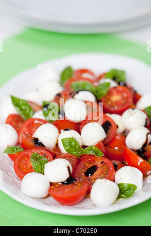 Close up di insalata caprese Foto Stock