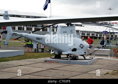 MQ-8B Fire Scout VTUAV Drone a Farnborough Airshow internazionale Foto Stock