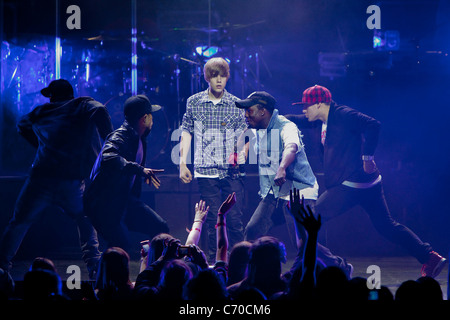 Justin Bieber suona in un concerto presso il teatro Rosemont Chicago Illinois - 24.03.10 Foto Stock