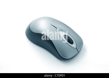 Il computer wireless mouse isolati su sfondo bianco Foto Stock