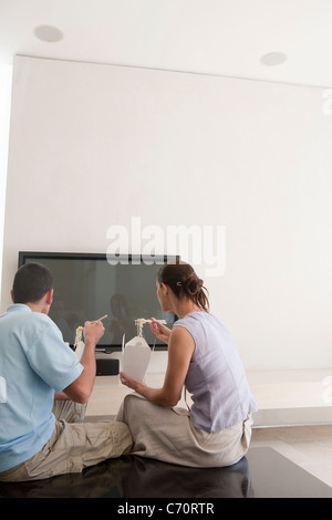 Paio mangiare cinese di estrarre Foto Stock