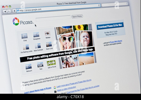 Close up Picasa logo come visto sul suo sito web. (Solo uso editoriale: -print, TV, e-book e Redazione sito web). Foto Stock