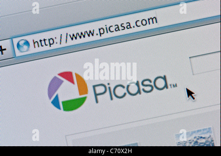 Close up Picasa logo come visto sul suo sito web. (Solo uso editoriale: -print, TV, e-book e Redazione sito web). Foto Stock