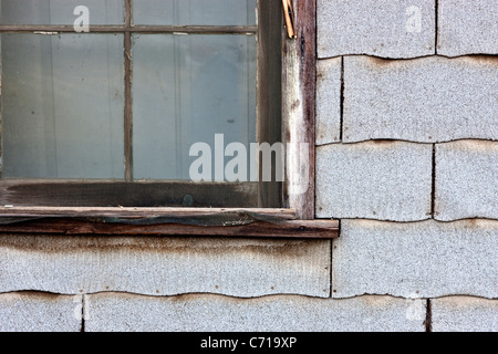 Composizione di amianto le assicelle, di parete esterna Foto Stock