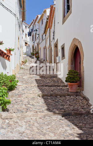 Medieval Quartiere Ebraico / Ghetto (Judiaria) a Castelo de Vide, Alto Alentejo Provincia, Portogallo. Foto Stock