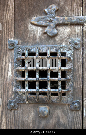 Il vecchio villaggio di lock up carcere o casa di guardia Nunney Foto Stock