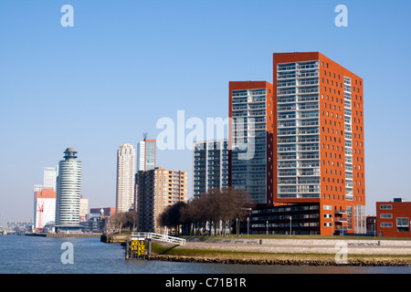 Rotterdam in una fredda giornata invernale. Foto Stock