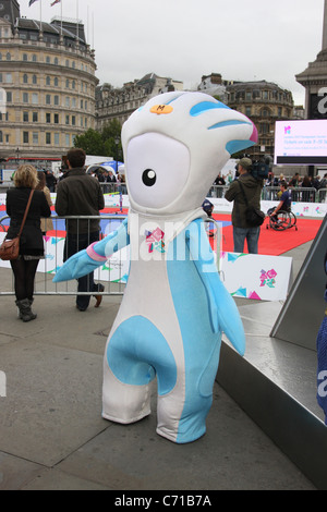 International Paralympic Day in Trafalgar Square e a promuovere il London 2012 Giochi Paralimpici. Foto Stock