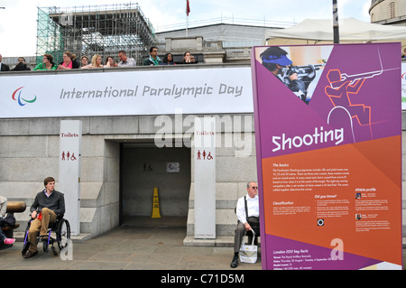 Londra Paralympic Day Trafalgar Square Londra Giochi Olimpici 2012 Foto Stock