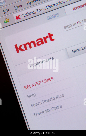 Kmart department store shopping on line sito web Foto Stock